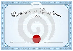 Certificado  plantilla. 