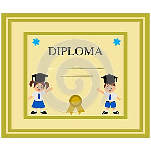 Certificate / Diploma background template. Frame