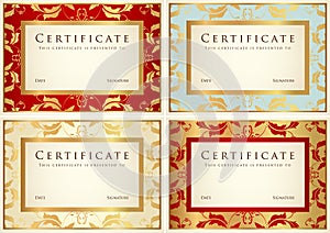 Certificate / Diploma background template. Pattern
