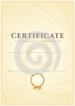 Certificate / Diploma background template. Pattern