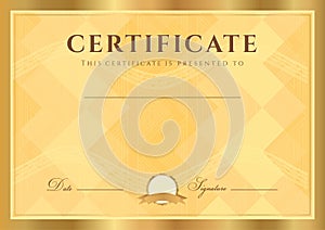 Certificate, Diploma of completion abstract design template