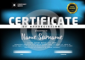 Certificate, Diploma of completion, design template