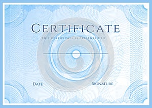 Certificate, Diploma of completion design template