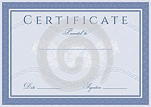 Certificate, Diploma of completion design template