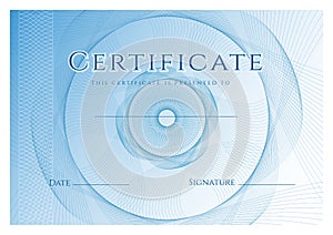 Certificate, Diploma of completion design template