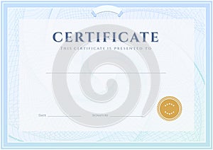 Certificate, Diploma template. Award pattern