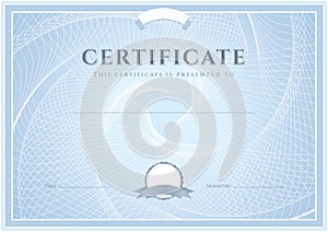 Certificate, Diploma template. Award pattern