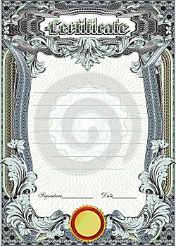 Certificate, Diploma template. Award pattern.