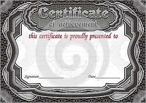 Certificate, Diploma template. Award pattern.