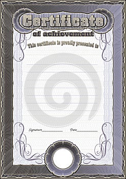 Certificate, Diploma template. Award pattern.