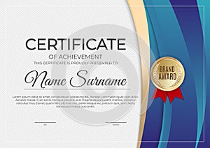 Certificate and diploma template background. Vector illustratio