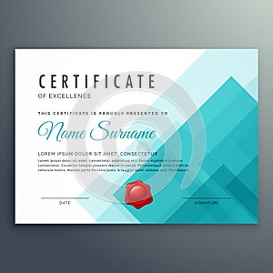 Certificate of excellence template