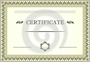 Certificate floral border and template design