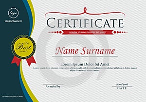 Certificate frame elegant design template