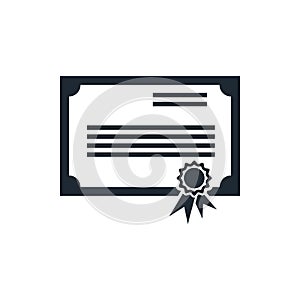 certificate icononline education symbol