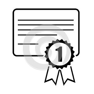 Certificate Icon Design Vector Illustration
