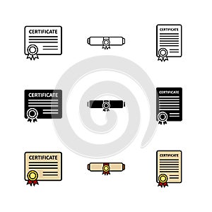 Certificate Icon : Education Theme