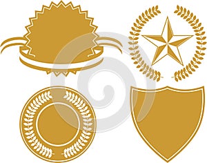 Certificado conjunto compuesto por iconos 