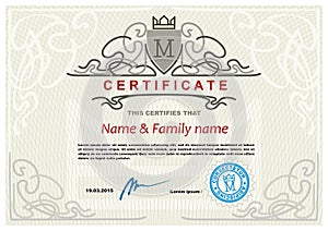 Certificate modern design template