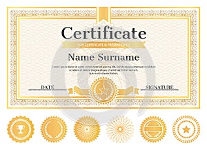 Certificate Sample with Place for Name and Surname