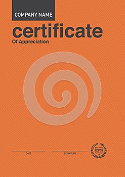 Certificate template.