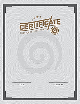 Certificate template.