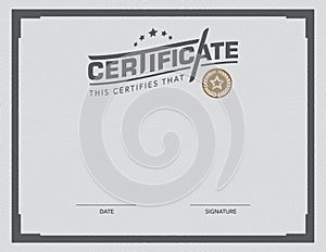 Certificate template.