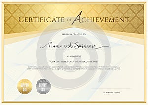 Certificate template for achievement, appreciation, completion o