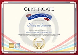 Certificate template for achievement, appreciation or participation photo