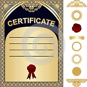 Certificate Template with additional elements - go