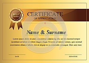 Certificate template, construction waranty photo