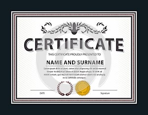 Certificate template,diploma,Letter size ,vector