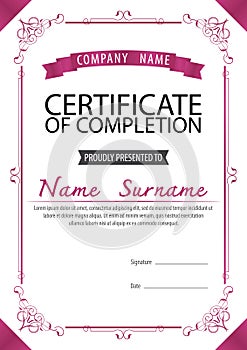 Certificate template,diploma,Letter size ,vector