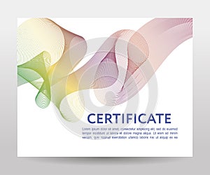 Certificate. Template diplomas, currency. Vector gradient frame