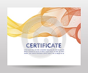 Certificate. Template diplomas, currency. Vector gradient frame