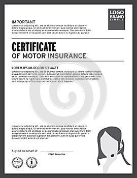 Certificate template and element.