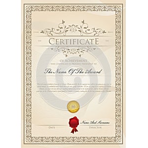 Certificate template