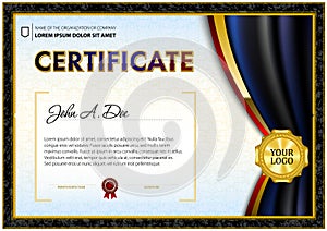 Certificate template in gradient polygonal style.