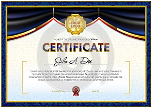 Certificate template in gradient polygonal style.