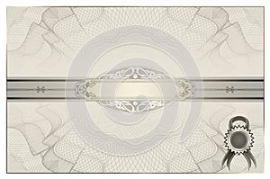 Certificate template with guilloche elements.