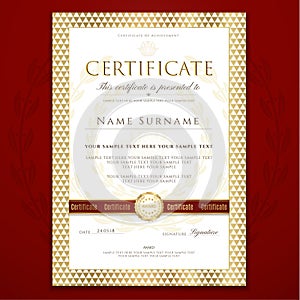 Certificate template. Printable / editable design for Diploma, certificate of appreciation