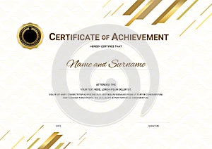 Certificate template in sport theme with watermark background, Diploma design
