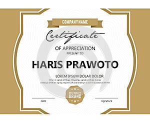 Certificate Template. Suitable for your Company. Improve your visibility. Professional and effective Certificate Template. Editabl