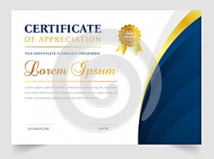 Certificate template in vector for achievement graduation completion.