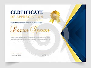 Certificate template in vector for achievement graduation completion.