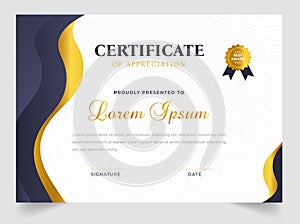 Certificate template in vector for achievement graduation completion.