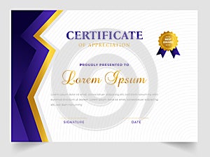 Certificate template in vector for achievement graduation completion.