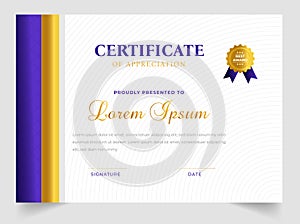 Certificate template in vector for achievement graduation completion.