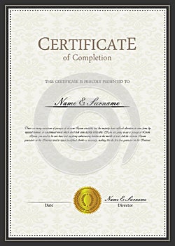 Certificate template