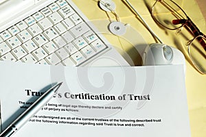 Certificate of trust